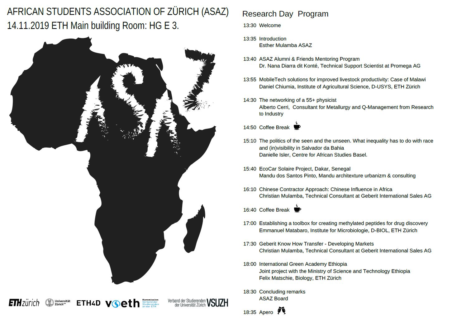 ASAZ Research Day Programme