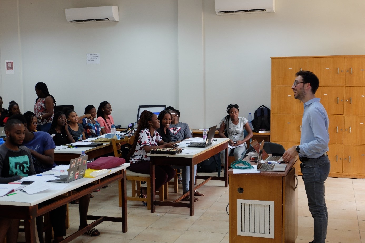 Andrea Carron teaching in Ghana
