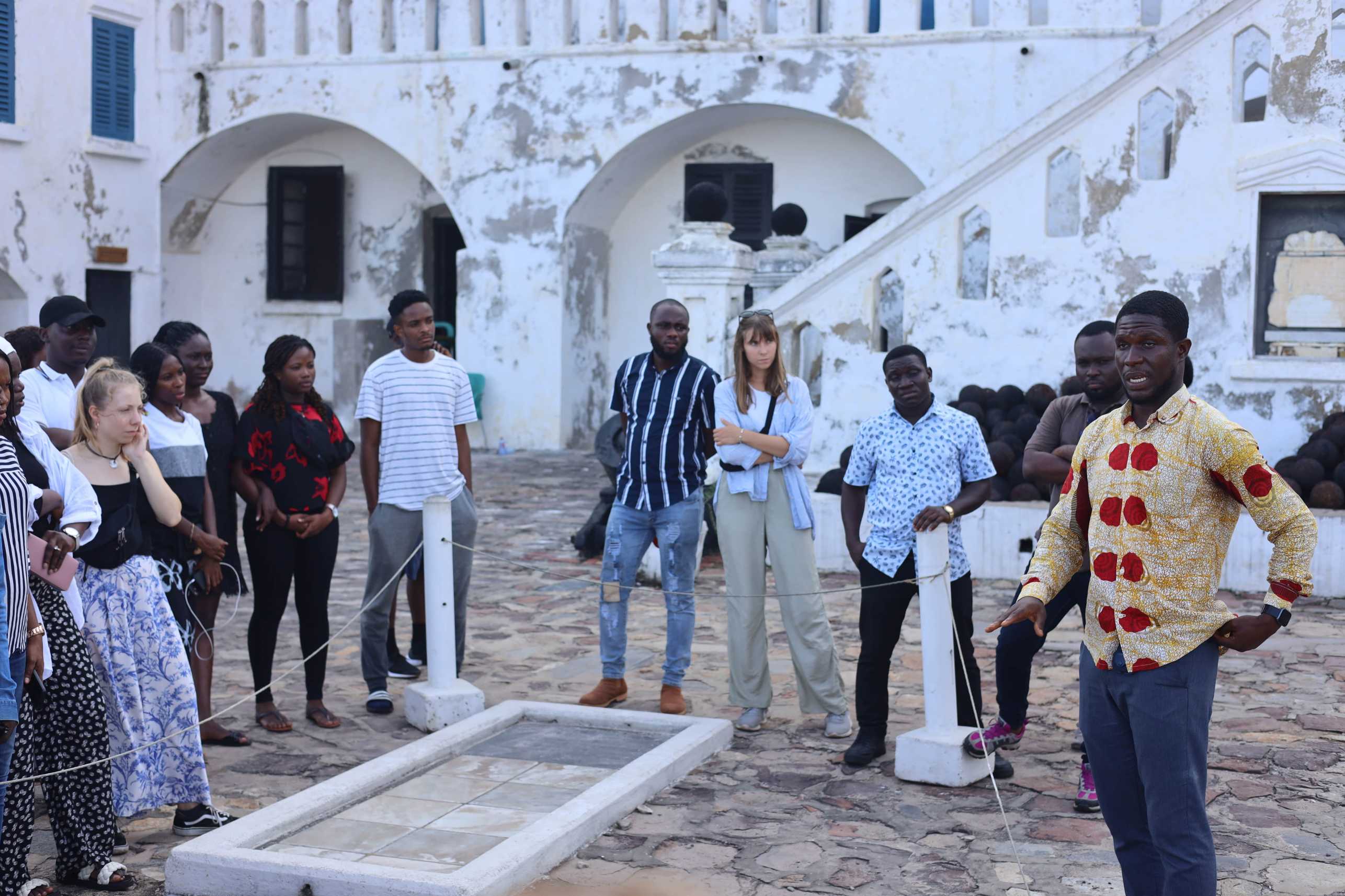 Students also visited the Cape Coast castle, which in colonial times, was a hub where enslaved Africans were held before being forced onto ships.