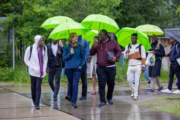 AMBITION students during visit of the Green Village