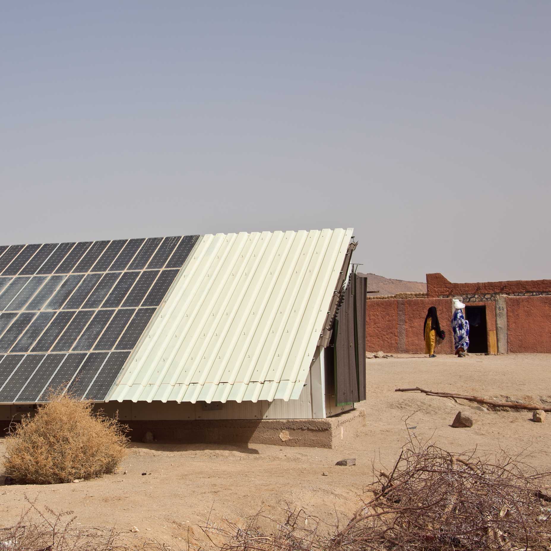 Solar panels on roof