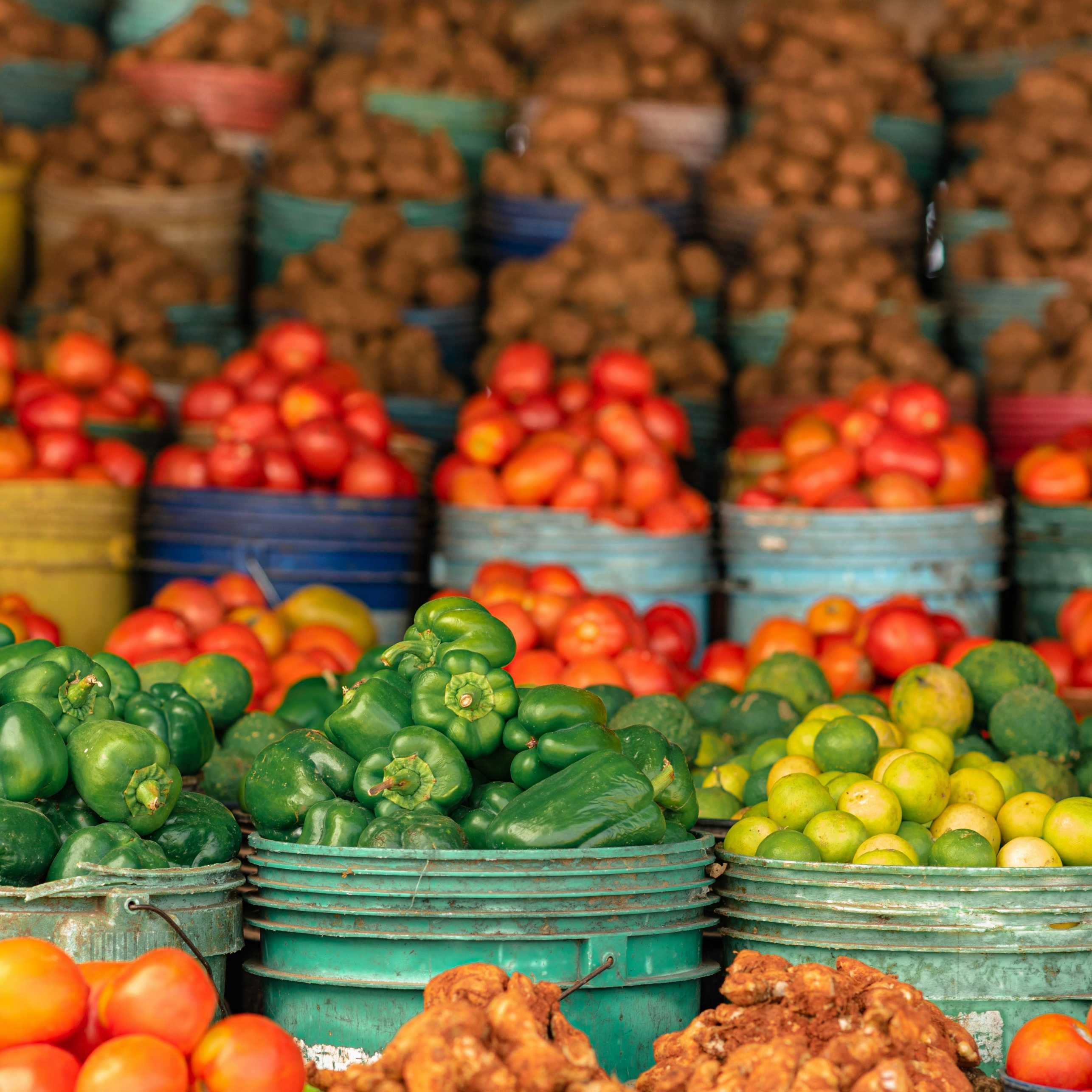 Marketstand with vegetables